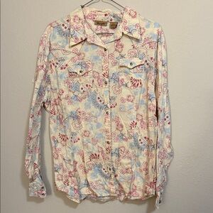 Wrangler Pink and Blue Floral Shirt